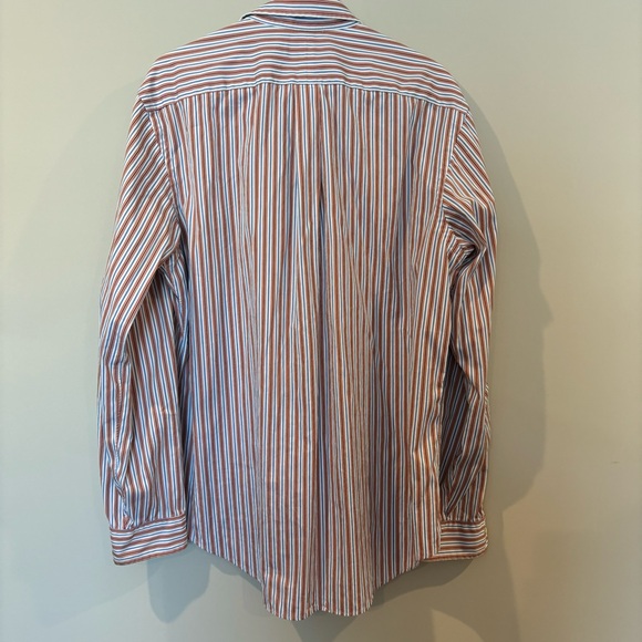Ralph Lauren Men's Casual Striped Shirt - Orange and White Large - Picture 11 of 14